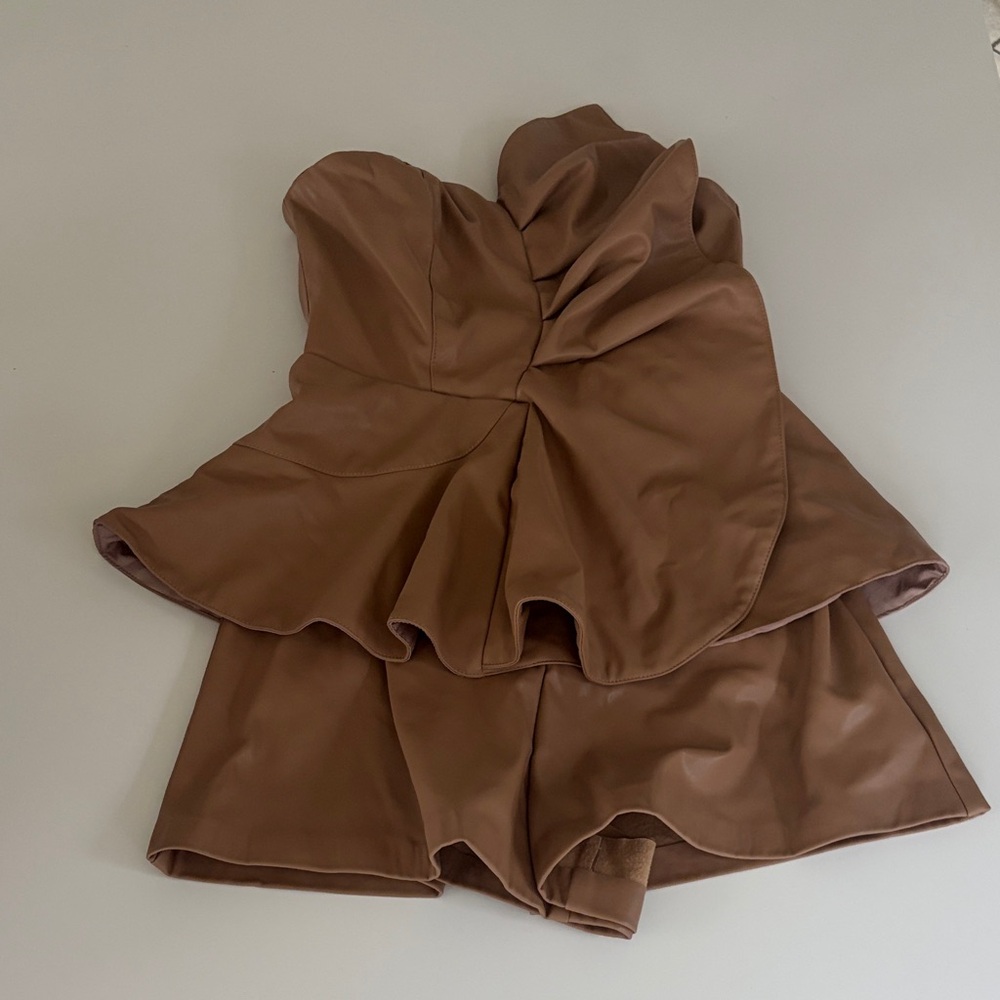 DO+BE Brown Strapless Romper